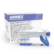 AMMEX Blue Nitrile PF Exam Gloves